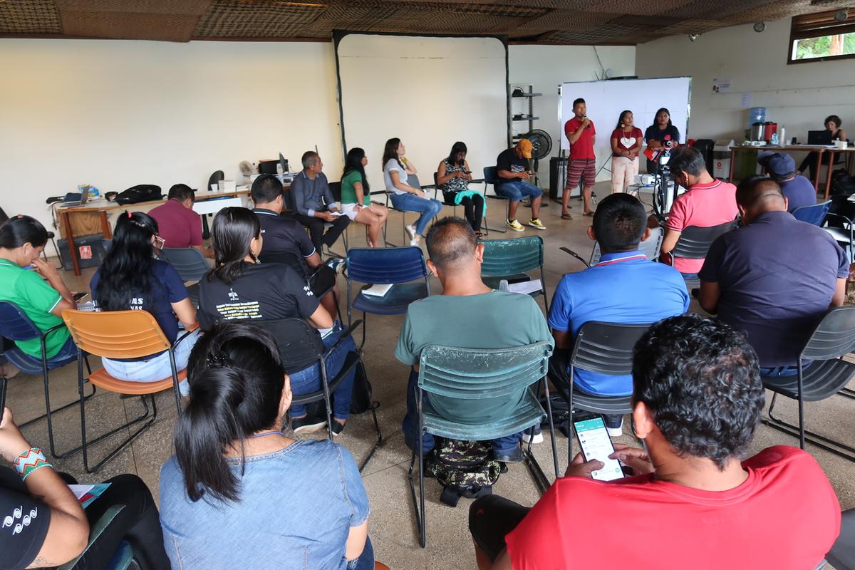 Cerca de 50 lideranças indígenas participaram da I Oficina Participativa de Formação Política (Juliana Radler/ISA)