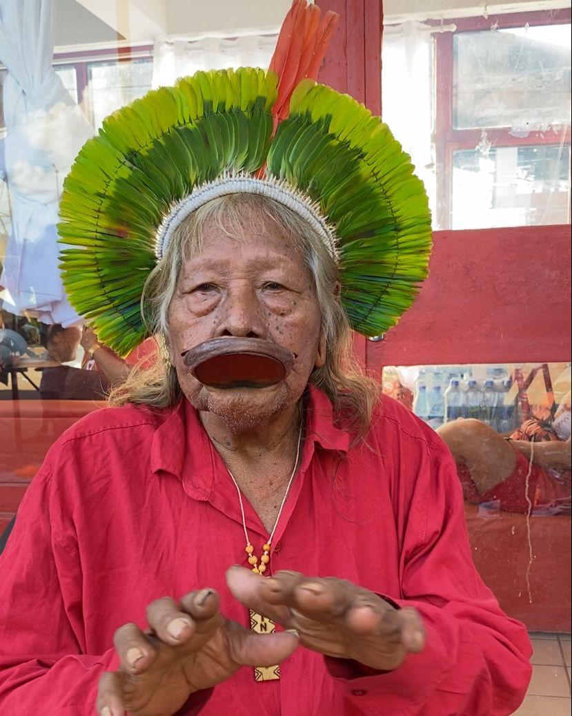 Líder indígena desembarcou em Parintins nesta quinta-feira&nbsp;