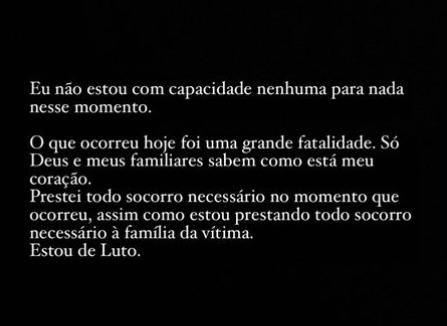 Ele fez uma postagem nas suas redes sociais (Foto: Reprodução)