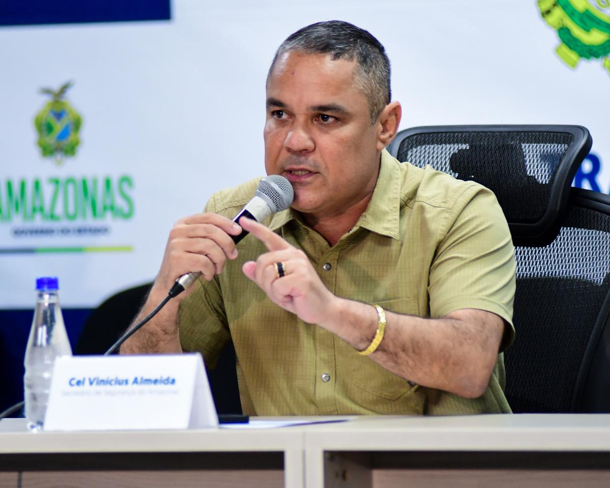 Secretário de Segurança Pública do Amazonas, Tenente-Coronel Vinicius Almeida (Foto: Paulo Bindá)