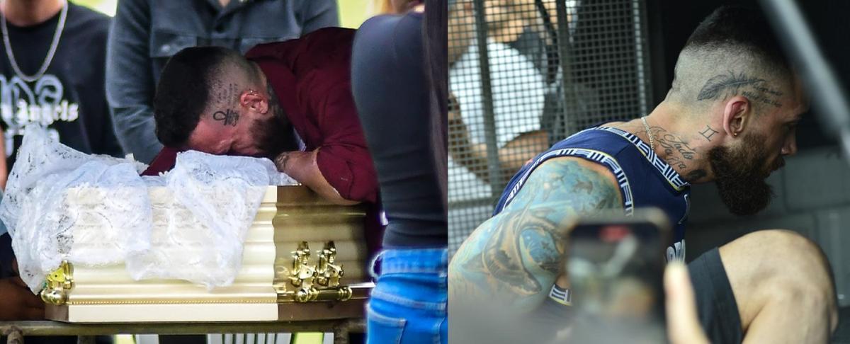 Contraste - Em apenas 24 horas o irmão de Djidja Cardoso, Ademar Farias Cardoso Neto, saiu do sepultamento da ex-sinhazinha à prisão (Fotos: Paulo Bindá/A CRÍTICA e Junio Matos/A CRÍTICA)