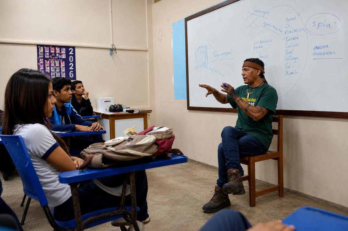 O projeto j&aacute; realizou atividades em Coari, Anori e Anam&atilde; e seguir&aacute; para outras cidades do estado at&eacute; o dia 18 de maio, promovendo debates sobre identidade amaz&ocirc;nica, pertencimento e valoriza&ccedil;&atilde;o cultural. Foto: Divulga&ccedil;&atilde;o