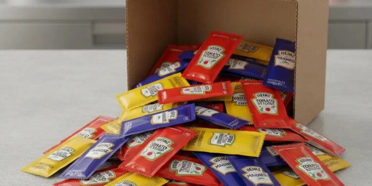 Em de 2026, restaurantes serão proibidos de oferecer sachês de ketchup, maionese e sal na União Europeia