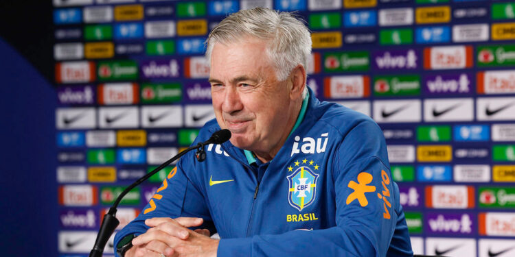 Carlo Ancelotti vai receber valor astronômico da CBF caso a Seleção Brasileira seja hexa