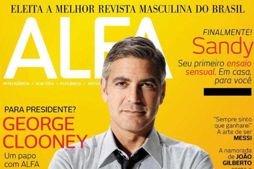 George Clooney está na capa da ALFA de janeiro