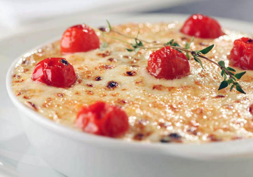 Lasanha de cogumelos e queijo brie