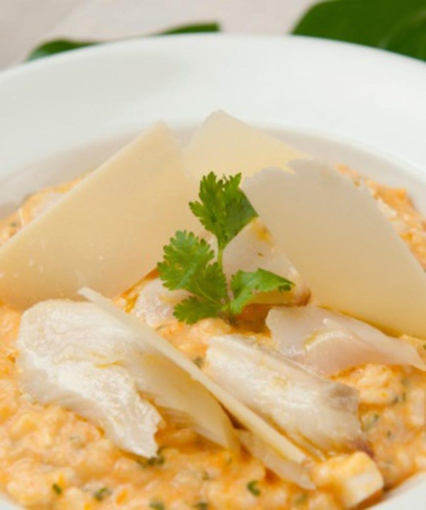 Risoto de Abóbora e Bacalhau
