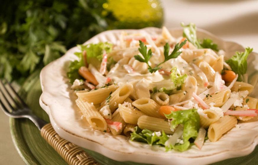 Salada de Penne ao molho laranja