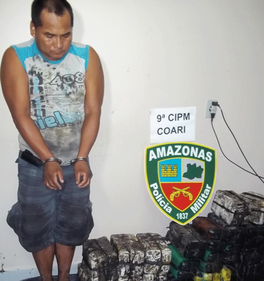 Homem é preso com 123 kg de cocaína em Coari (AM)