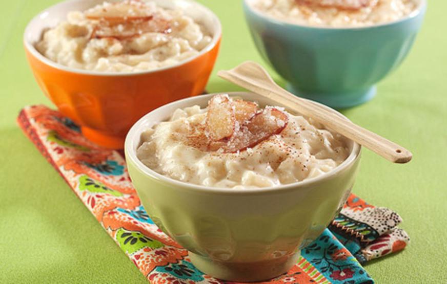 Arroz Doce com Especiarias e Cristais de Pinhão