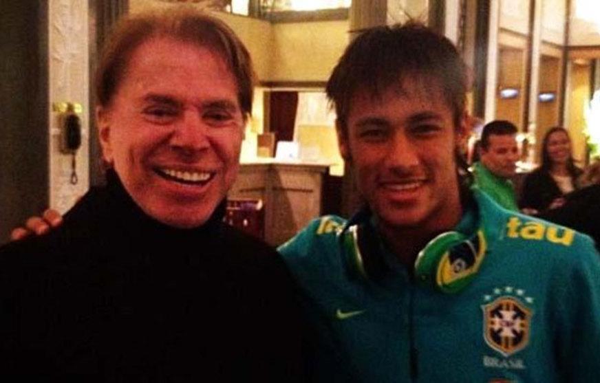 Neymar divulga foto com Silvio Santos