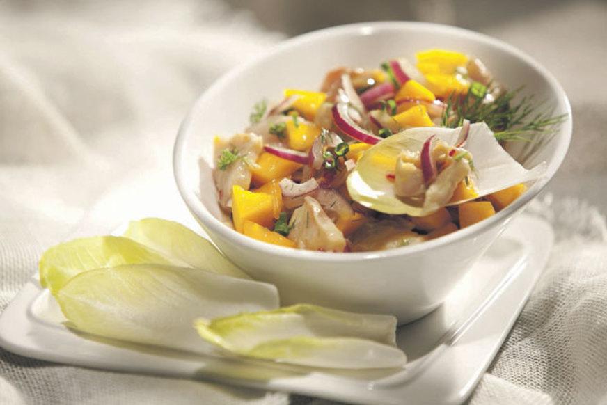 Ceviche com café