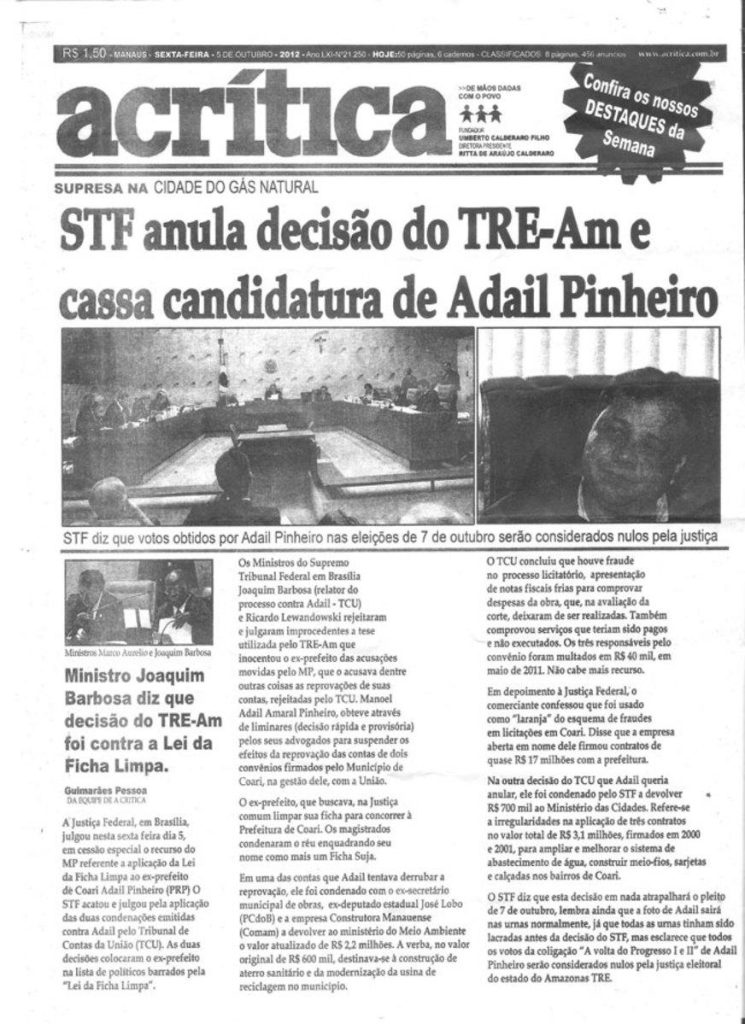 Panfleto com edição falsa de A Crítica circula em Coari