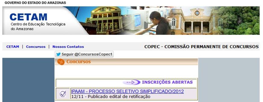 IPAAM abre as inscrições para o processo simplificado