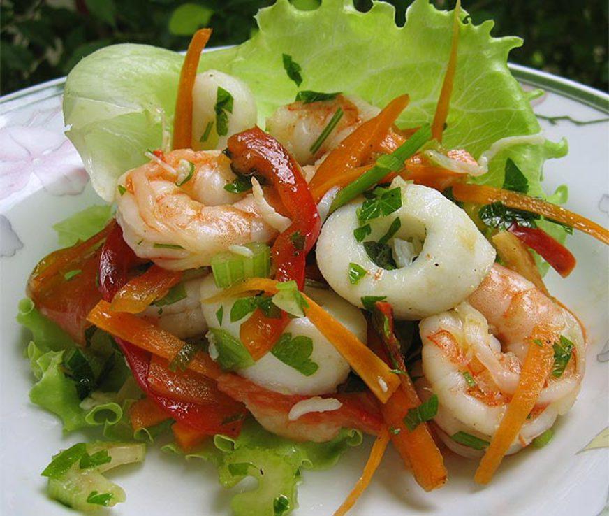Salada veneziana de frutos do mar