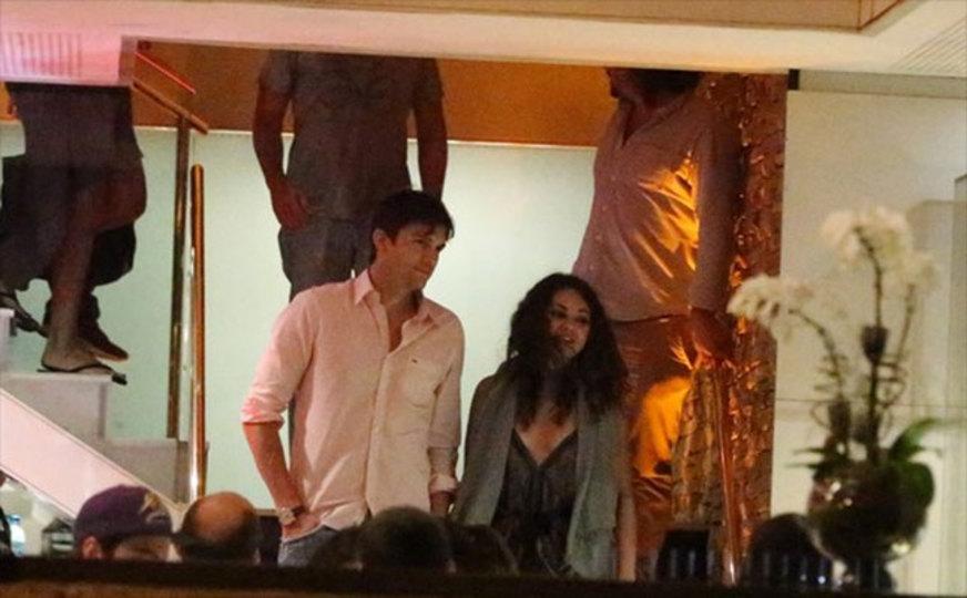 Luciano Huck janta com Ashton Kutcher e Mila Kunis