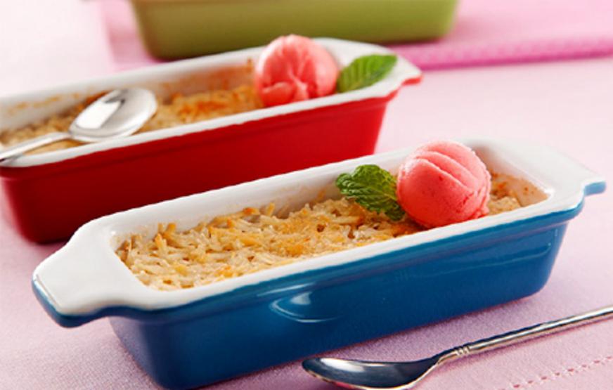 Sobremesa: creme assado de coco