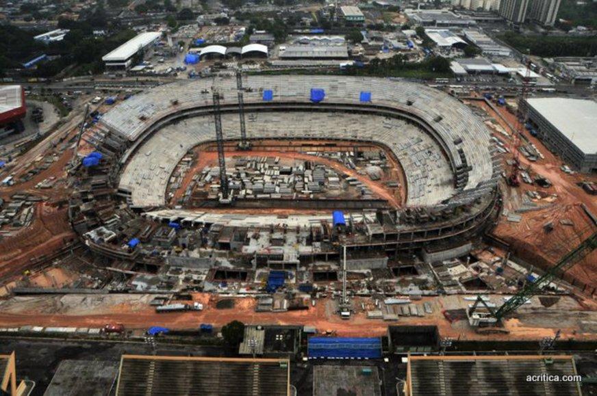 Operário morre após cair de 5 metros na Arena da Amazônia