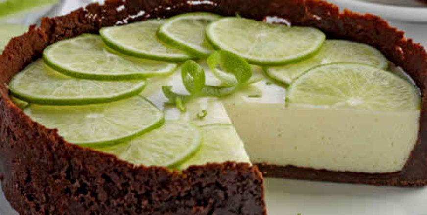 Sobremesa: Torta de limão com chocolate