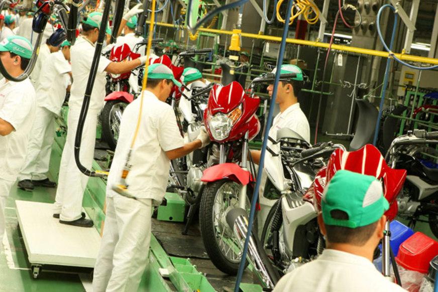 Produção de motos cresce 18% no Brasil