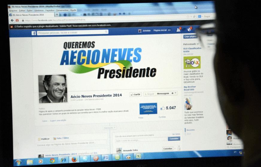 Propaganda eleitoral: TSE barra Facebook de Aécio Neves