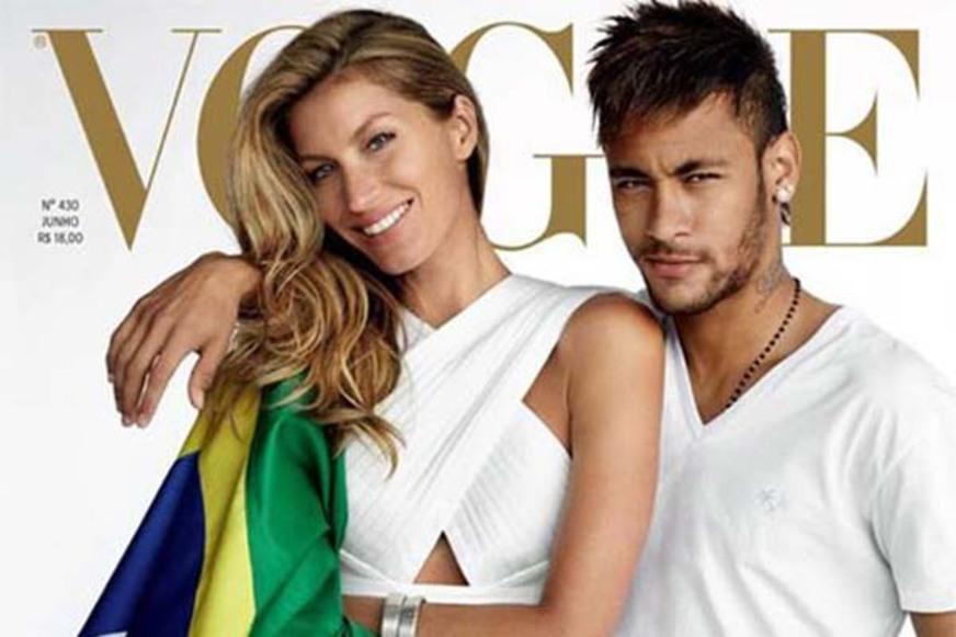 Gisele Bundchen e Neymar estrelam a capa da revista ‘Vogue’