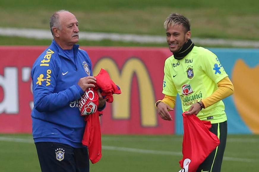 Felipão testa time sem Neymar, Luis Gustavo e Thiago Silva