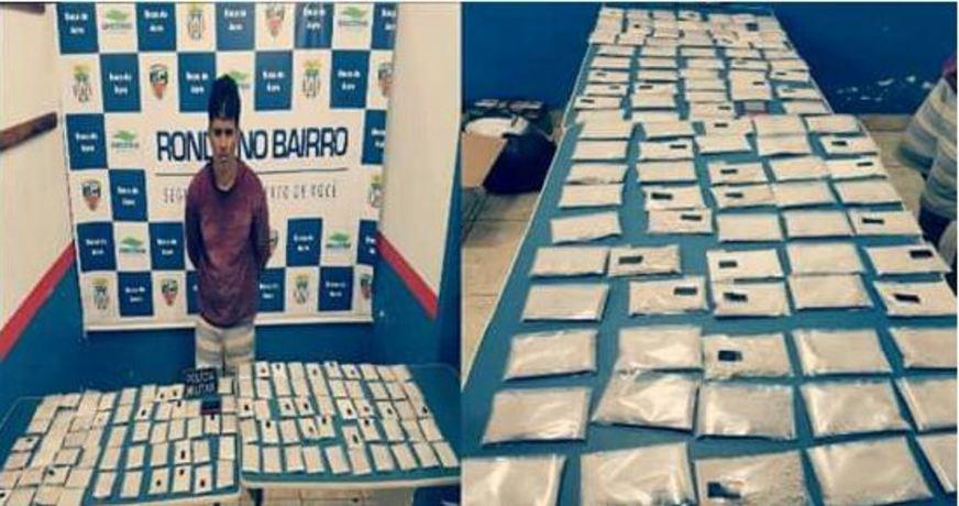 Homem é preso com drogas em embarcação em Boca do Acre, interior do AM