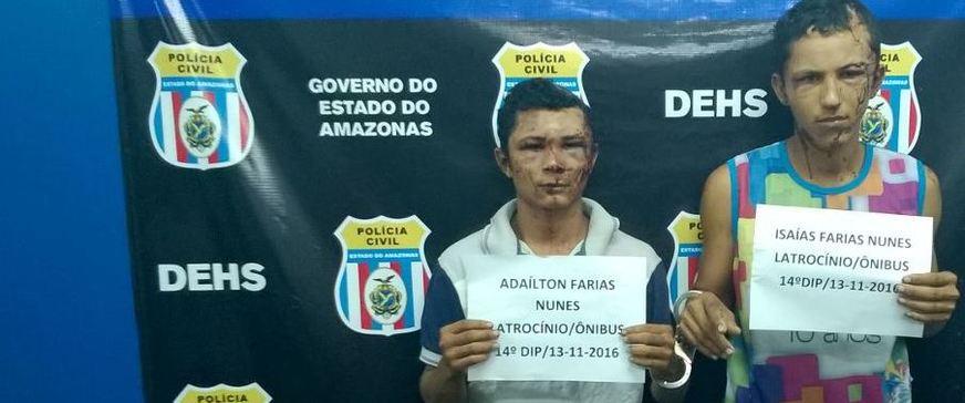 Dupla que matou motorista de ônibus é apresentada em delegacia