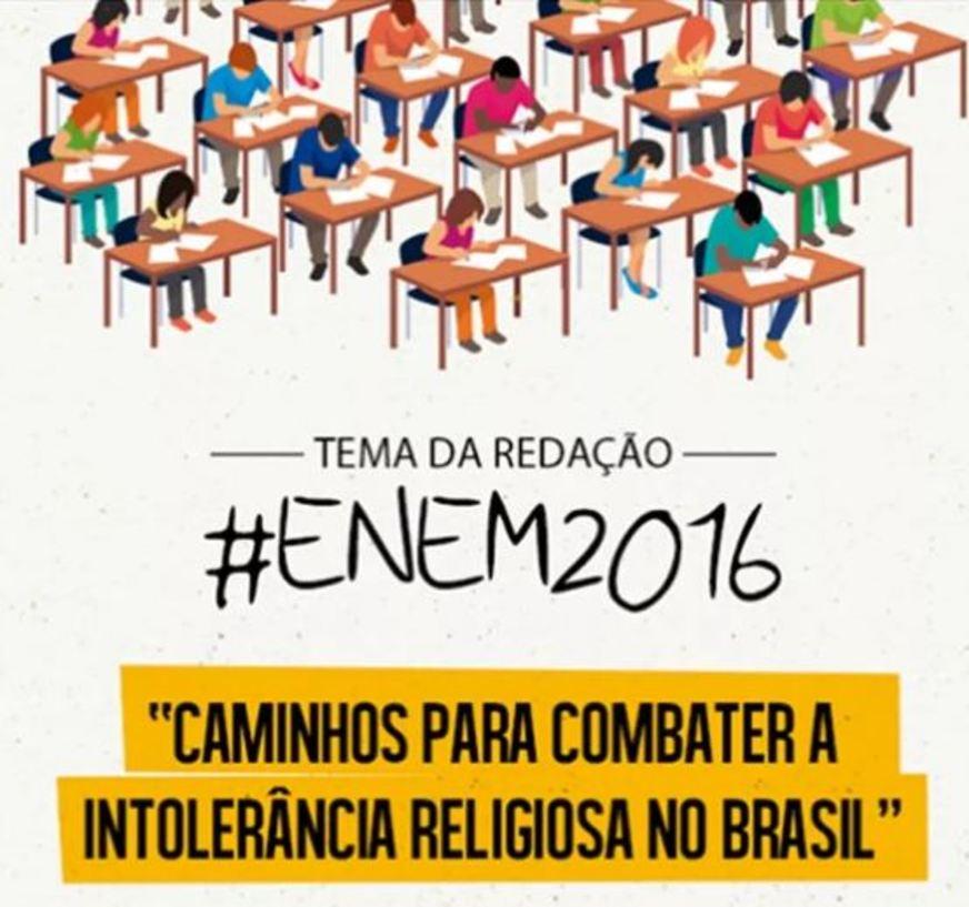 Combate à intolerância religiosa é tema da redação do Enem 2016