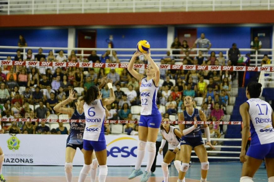 Com público recorde da Superliga, Sesc-RJ vence São Caetano em Manaus