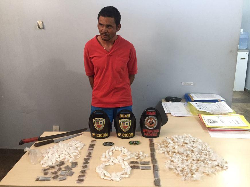 Homem é preso por tráfico de drogas no bairro Compensa