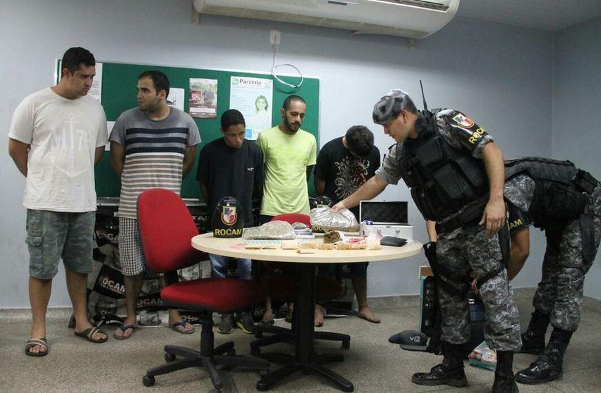 Quadrilha é presa em flagrante pela Rocam com ecstasy e maconha