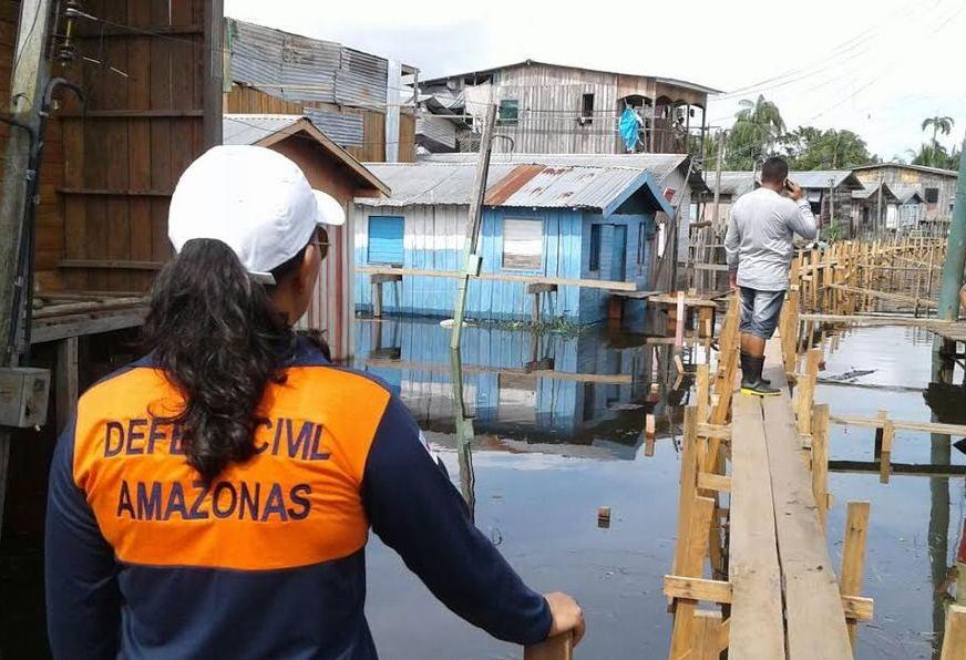 Mais oito municípios do Amazonas entram em Emergência devido à enchente dos rios