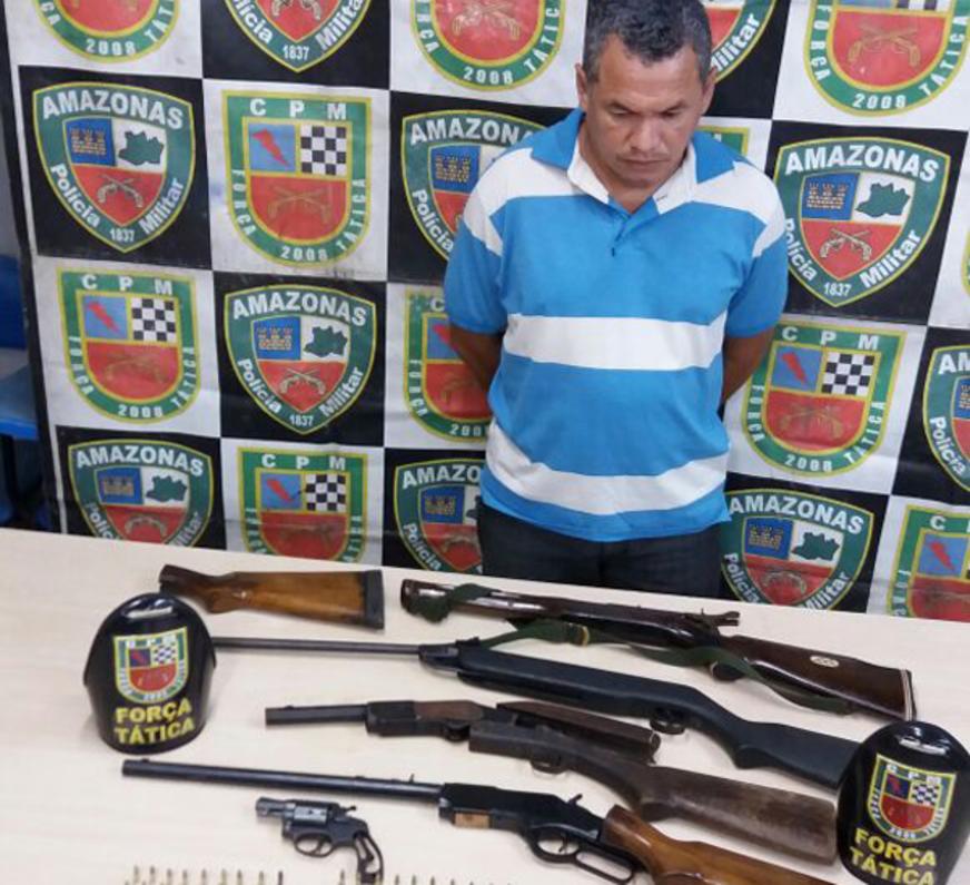 ‘Armeiro’ da FDN é preso com armas de grosso calibre no Galiléia