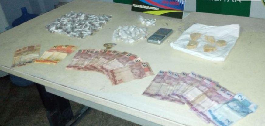 Criança de 10 anos é apreendida com maconha, oxi e cocaína em ocupação