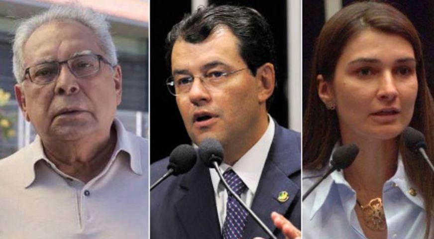 Amazonino, Rebecca e Braga ‘juntos’