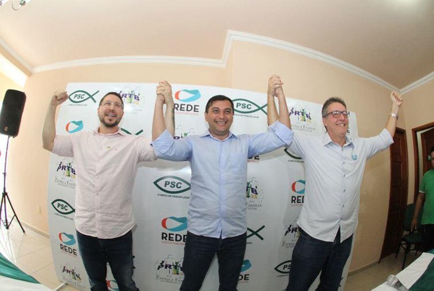 Rede, PSC e PRTB anunciam aliança com Wilson Lima candidato ao Governo