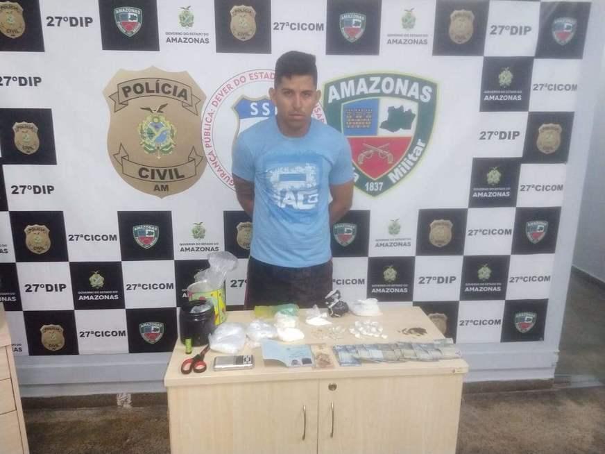 Homem é preso com cocaína e pasta-base no conj. Amazonino Mendes, em Manaus