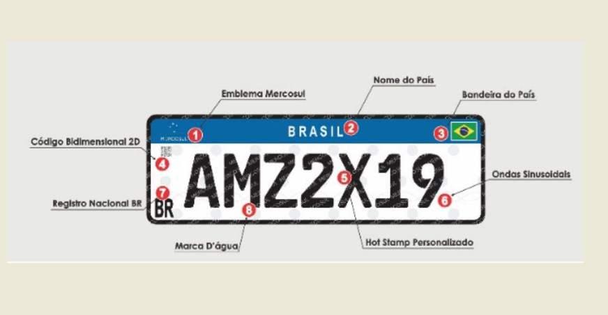 Placa com padrão Mercosul começa a ser usada no Amazonas a partir do dia 10