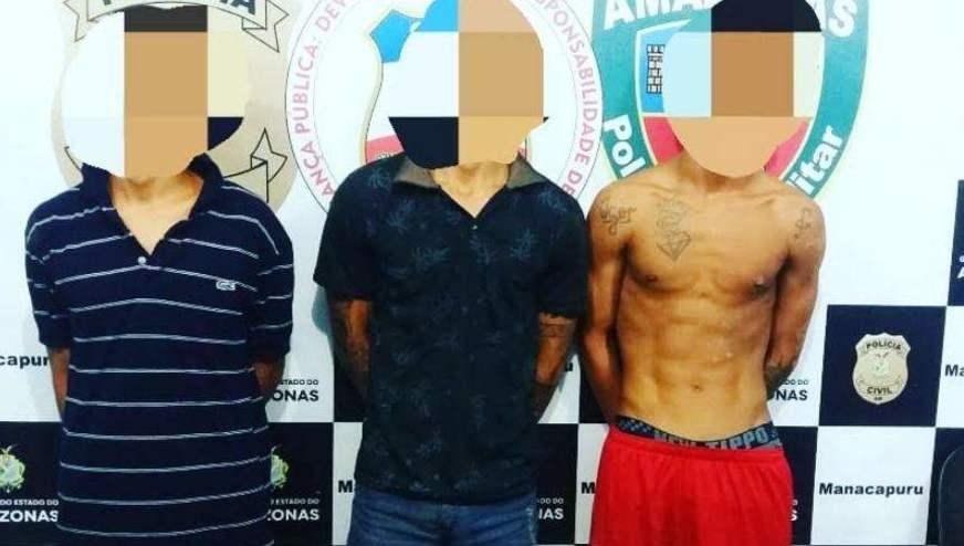 Trio é preso após ameaçar agredir próprio pai em Manacapuru