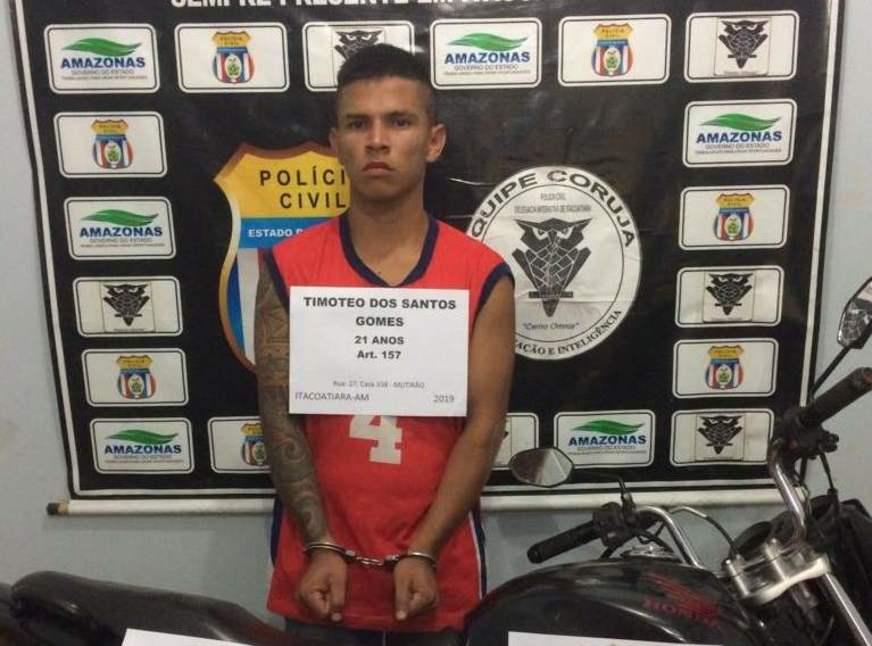 Homem é preso após roubar quatro postos de combustíveis em uma noite