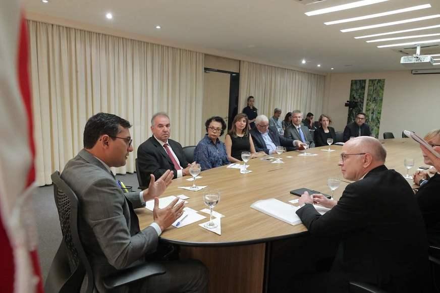 Delegação alemã se reúne com Wilson Lima para discutir Fundo Amazônia