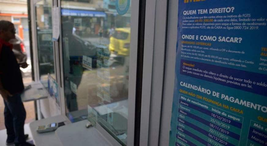 Caixa já pagou 42% do valor disponível para saque imediato do FGTS