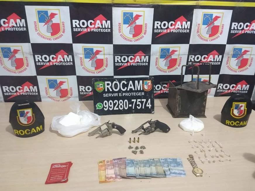 Trio é preso em flagrante ao vender drogas no bairro Cidade Nova