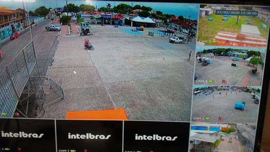 Em Parintins, segurança é reforçada com câmeras na praça do Carnailha