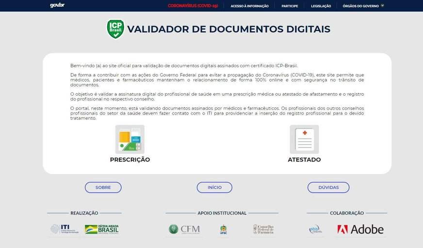 Site valida documentos médicos