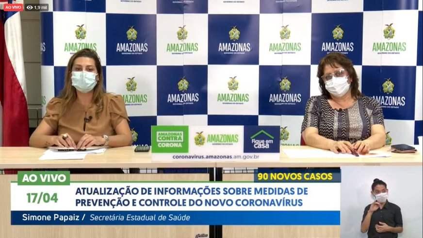 Amazonas chega 145 mortes e 1.809 casos confirmados da covid-19