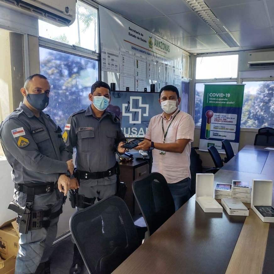 Hospital da PM recebe da Susam tablets doados pela Samsung