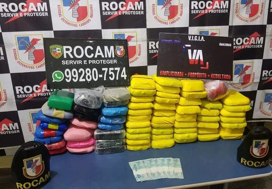 Trio é preso com 76 quilos de drogas em Tabatinga